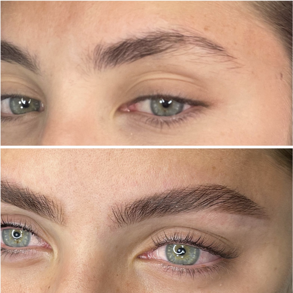 Color Brow e Brow Restore — antes e depois